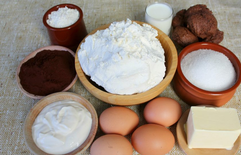 1. Этап. Шоколадный чизкейк в домашних условиях: Подготовим ингредиенты.