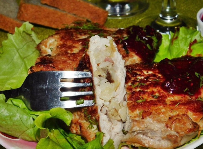 1. Этап. Фаршированные свиные отбивные: Приятного аппетита!