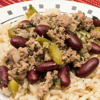 Рис с индейкой