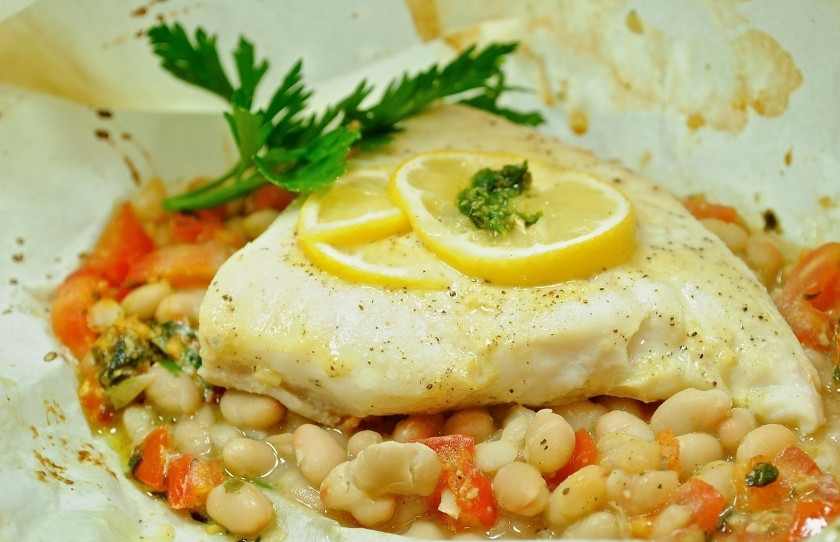 1. Этап. Палтус с овощами в духовке: Ваш палтус с овощами готов! Приятного аппетита!