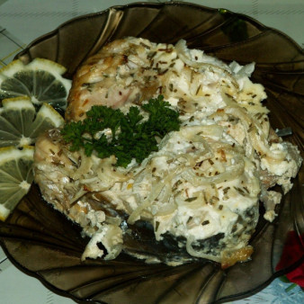 Запеченная рыба в сметане