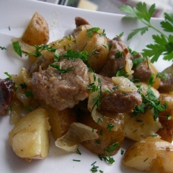 Баранина с картошкой в рукаве