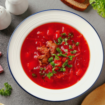 Борщ со свеклой без уксуса