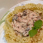 Паста с куриным филе и шампиньонами