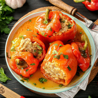 Перцы с фаршем и рисом фаршированные рецепт в кастрюле