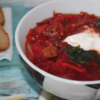 Борщ сибирский с мясом