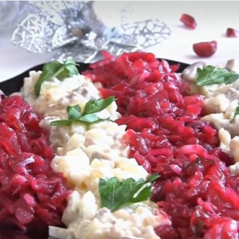 Салат из сельди Рождество