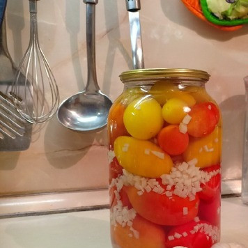 1. Этап. Помидоры Под снегом: Приятного аппетита!