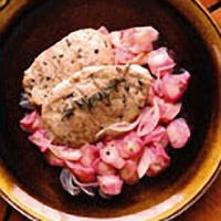 Pork Tenderloin with Rhubarb-Shallot Compote