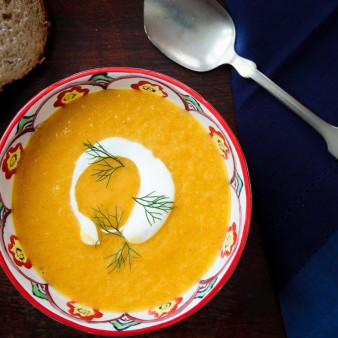 Морковный суп-пюре с фенхелем
