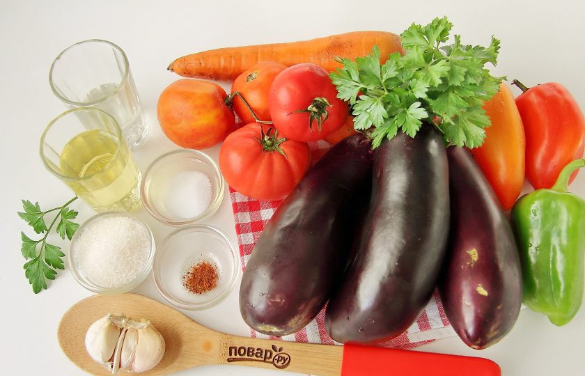 1. Этап. Салат Бакат: Подготовьте все ингредиенты.