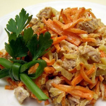 Салат Обжоркa с говядиной