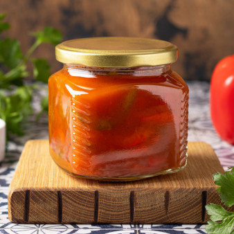 Лечо с томатной пастой из болгарского перца на зиму