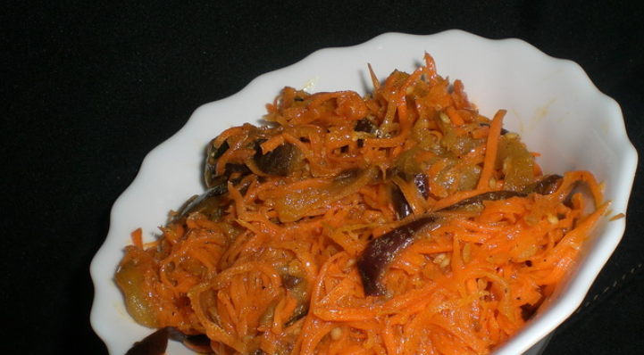 1. Этап. Синенькие с морковкой по-корейски: Готово! Приятного аппетита!