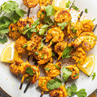 Grilled Shrimp with Konkani-Inspired Masala