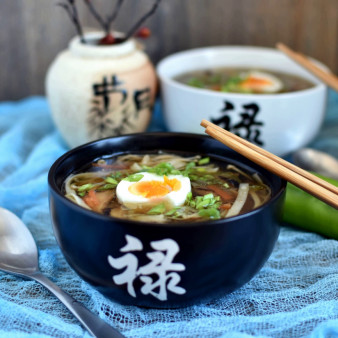 Грибная лапша на китайский манер